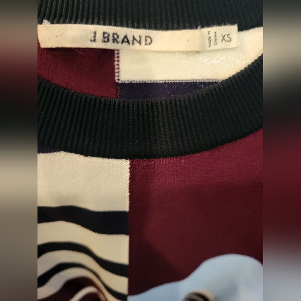 J Brand Womens San Marino CrewNeck Long Sleeve Striped Sweater Size XS - Picture 6 of 9